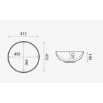 Pastatomas praustuvas Round 415x410 mm